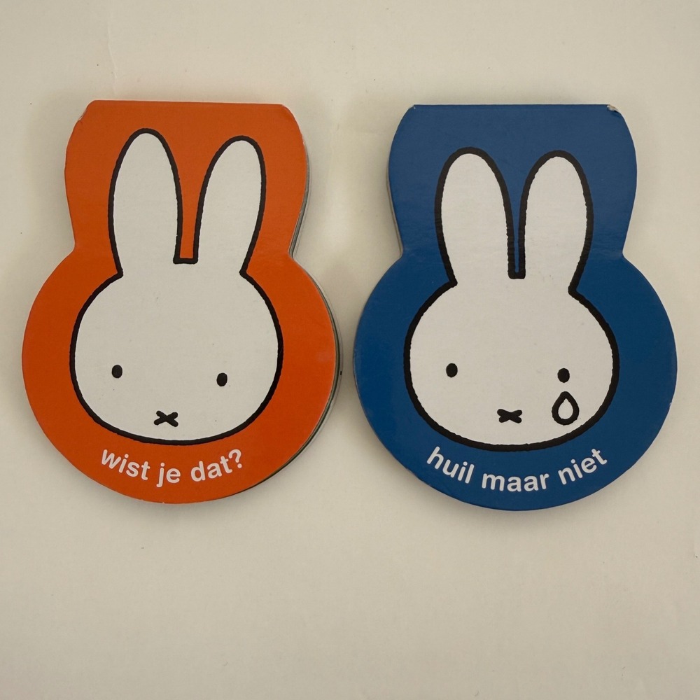 Miffy Nijntje Set of 2 Dutch Shaped Board Books Mercis Dick Bruna 2017